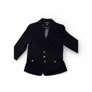 NYCC Women's Black Blazer with Gold Accents